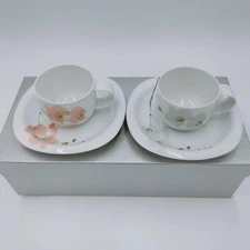 Rosenthal Studio-Line Suomi Rangoon Orchid Cup and Saucer Porcelain Set of 2