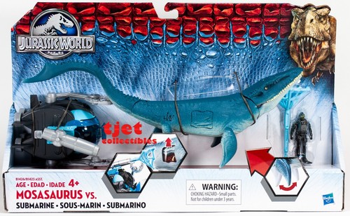 Jurassic World Mosasaurus vs. Submarine Action Figures Hasbro MIP 2015