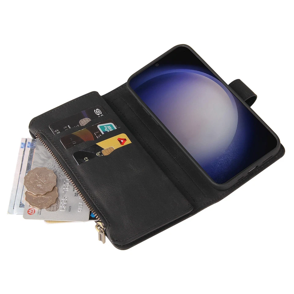Zipper PU Leather Wallet Phone Case for Samsung S24 A54 A15 A34 A24 A25 A04E A05 - Image 4 of 4