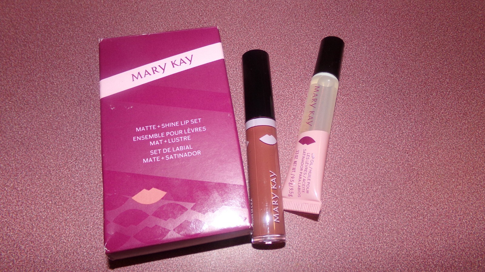 NIB Mary Kay Matte and Shine Lip Set - Limited Edition Cinnamon + Lip Oil 175887