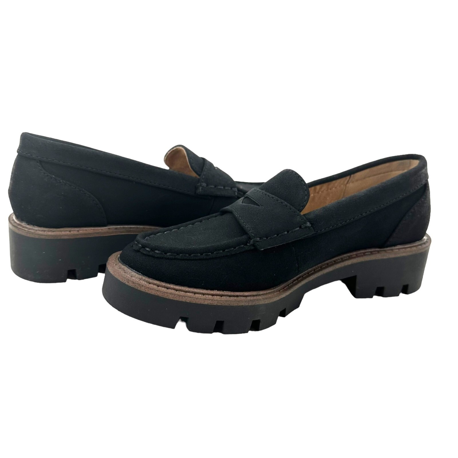 SAOLA Mocassino da montagna bianco nuovo senza scatola Gunner suola a strappo plateau nero scamosciato scarpe grosse 5 5