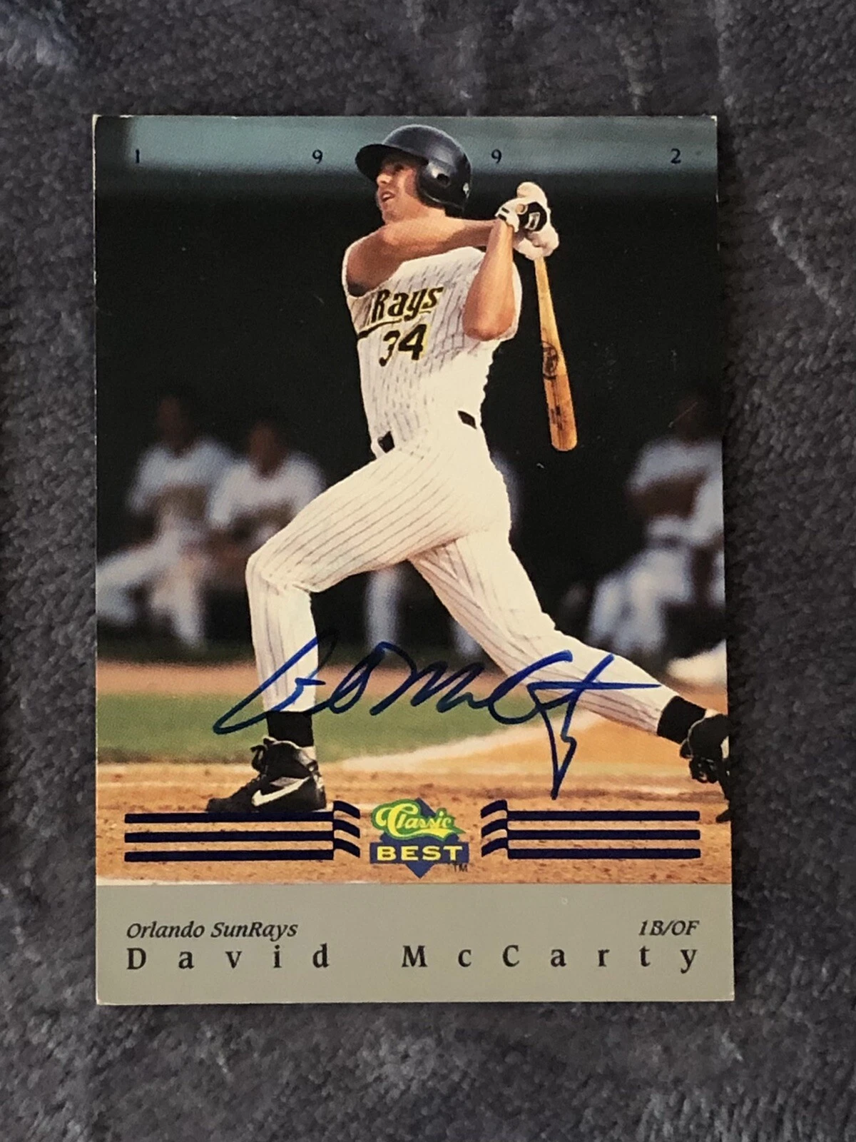 1992 Classic/Best Red Bonus #BC17 David McCarty Autograph