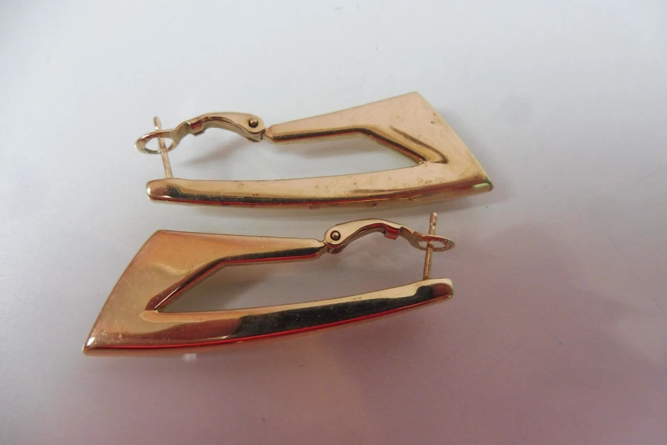 Pendientes Pierre Lang, hermosos pendientes colgantes, chapados en oro, 4,5 cm Foto 2 de 4