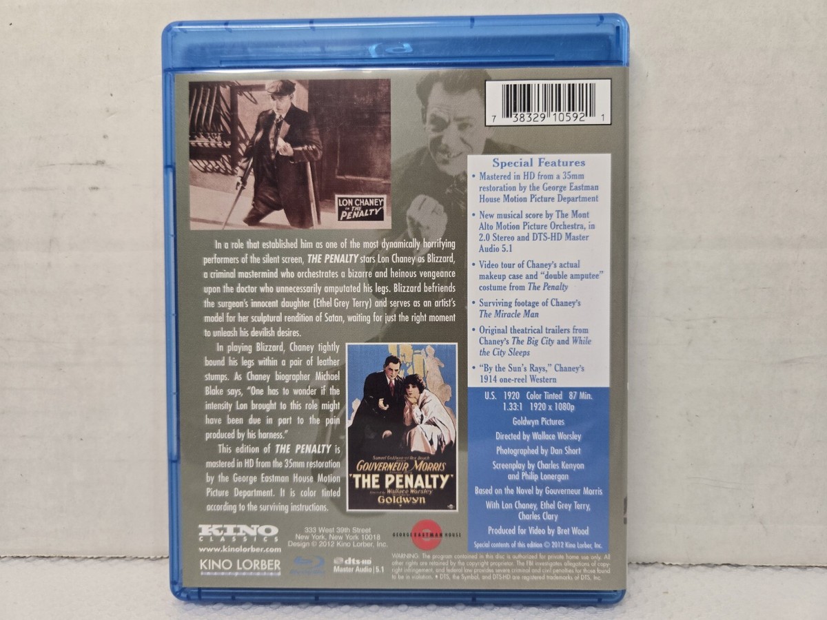 The Penalty [Used Very Good Blu-ray] Rmst, Silent Movie 