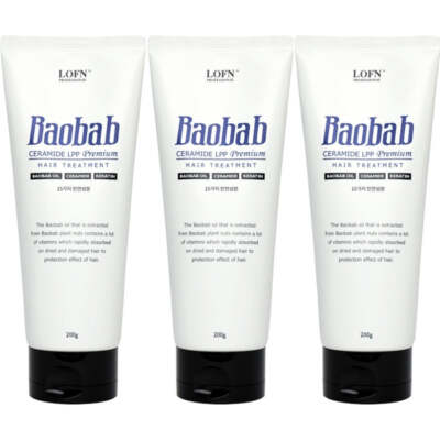 LOFN Baobab Ceramide LPP Premium Hair Treatment 200g*3Pcs - FREE SHIPPING