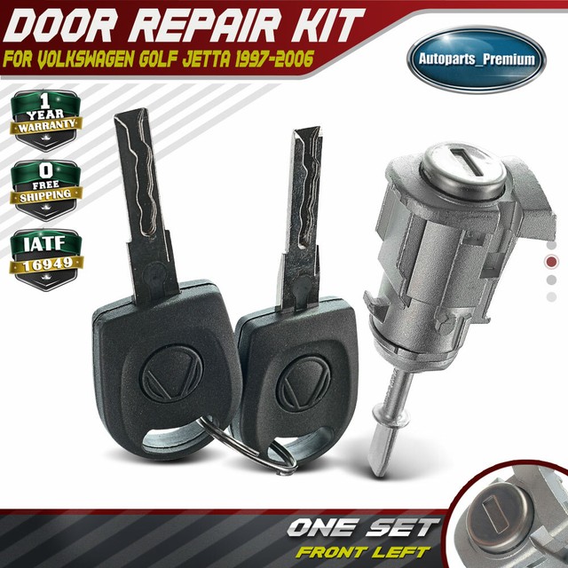 Door Lock Cylinder Repair Kit 2 Keys Front Left for Volkswagen Golf Jetta 9706 eBay