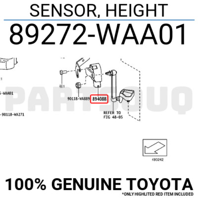 89272WAA01 Genuine Toyota SENSOR, HEIGHT 89272-WAA01 | eBay