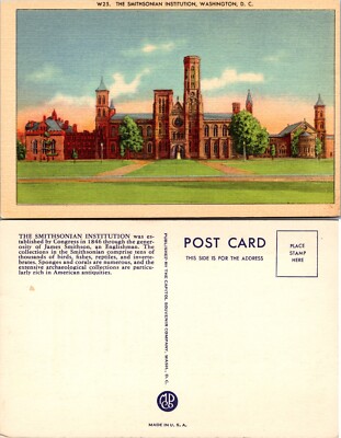Smithsonian Institution Building Washington DC Postcard