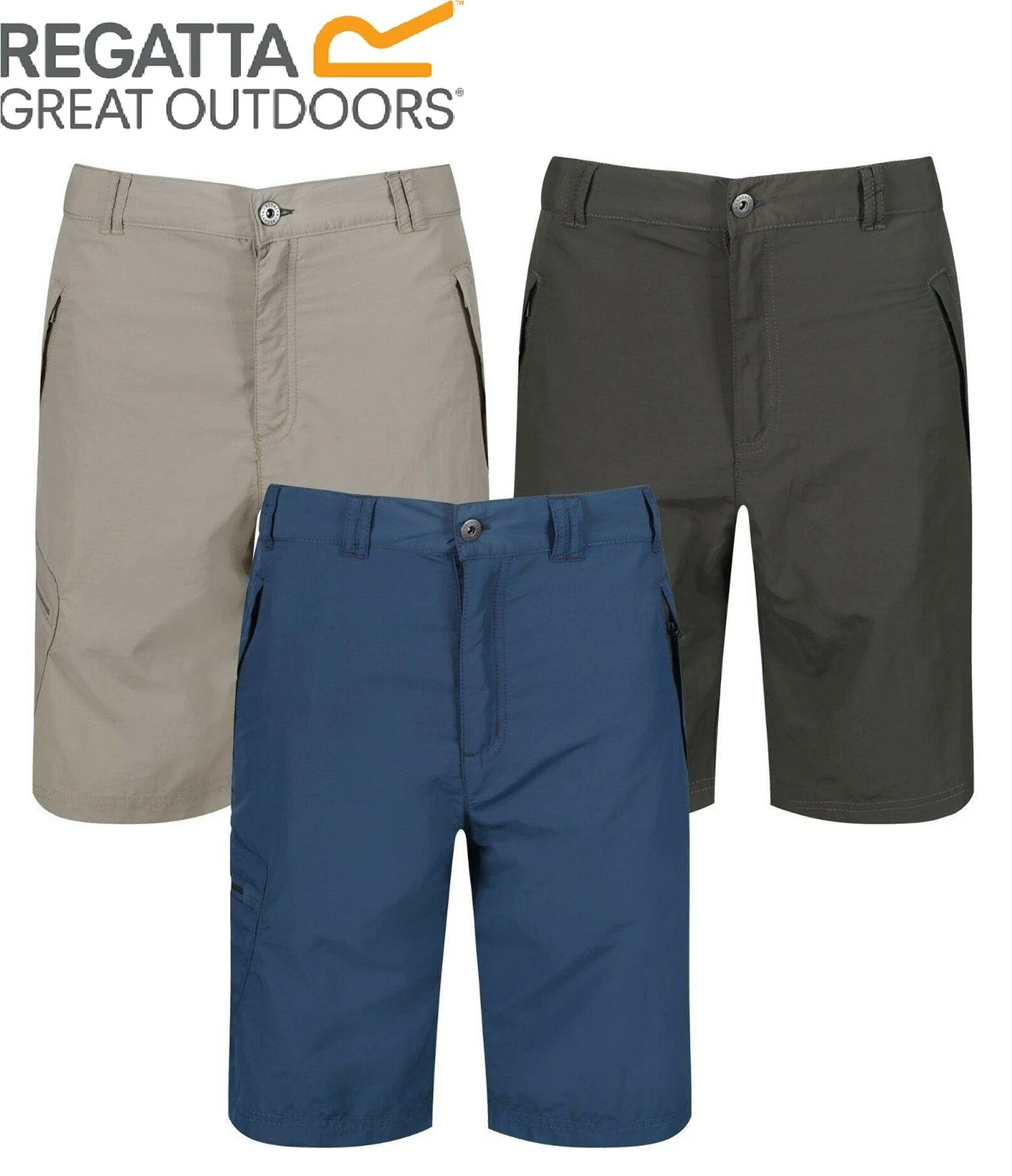 Regatta Leesville Mens Quick Dry Lightweight Walking Short Zip Pockets 30-44"
Opens in a new window