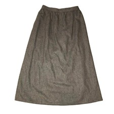 VTG GRAY WOOL BLEND SKIRT SIZE 10 FULLY LINED A-LINE BELOW KNEE WOMENS 1980s