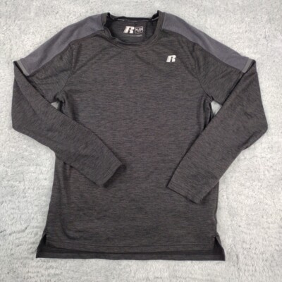 Russell Athletics Shirt Boys Extra Large 14-16 Gray Logo Casual Heathered Print
