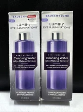 2x Bausch + Lomb Lumify Eye Illuminations 3-in-1 Micellar Cleansing Water-5.4oz.