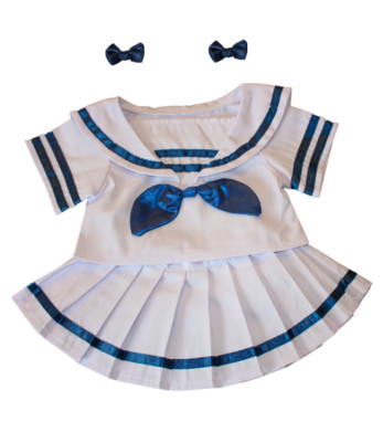 Matrosenmädchen mit Schleifen Teddybär Kleidung Outfit passt 16'' Build a Bear Bären