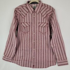 NWT Moonshine Spirit By Brad Paisley Men's Striped Western Shirt Pearl Snap Sz L