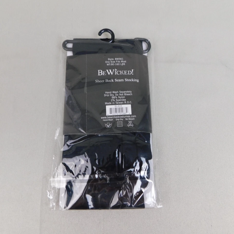 Be Wicked BW561 Sheer Back-Seam Stocking - Black #3832 - Image 4 of 4