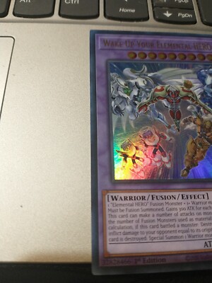 Yu-Gi-Oh! Sammelkarte „Wake Up Your Elemental Hero“ – MAZE-EN014 – Ultra Rare, 1. Edition – Aus Labyrinth Of Memories