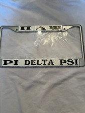 Pi Delta Psi Chrome License Plate Frame, Inlay, New, Made in USA