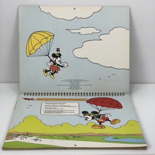 Walt Disney's Mickey Mouse 1977 Glow in the Dark Calendar Good Used Condition. - Picture 4 of 12