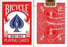 Index Only Red Gilded Bicycle Playing Cards Poker Size Deck USPCC Limited New
