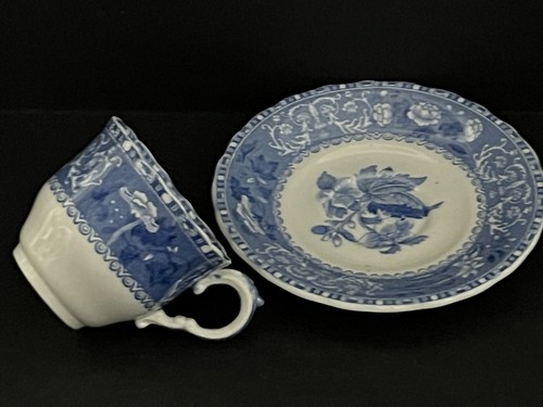 PERFECT SPODE CAMILLA BLUE DEMITASSE CUP AND SAUCER - Picture 2 of 4