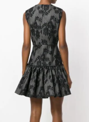 GIAMBATTISTA VALLI Black Floral Jacquard Lace Mini Dress - Size 4 or 38  Italian | eBay