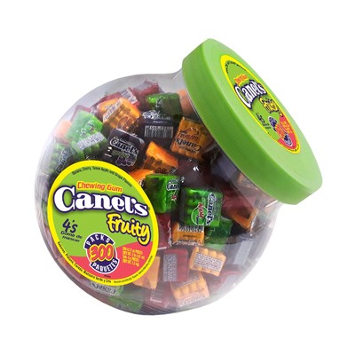 Canel's 4-Piece Gum Pack Jar in Fruit Flavors - Cherry Banana Grape and Apple...
