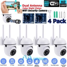 4Pack Wireless WiFi Security Camera System Smart Outdoor Night Vision Cam 1080P