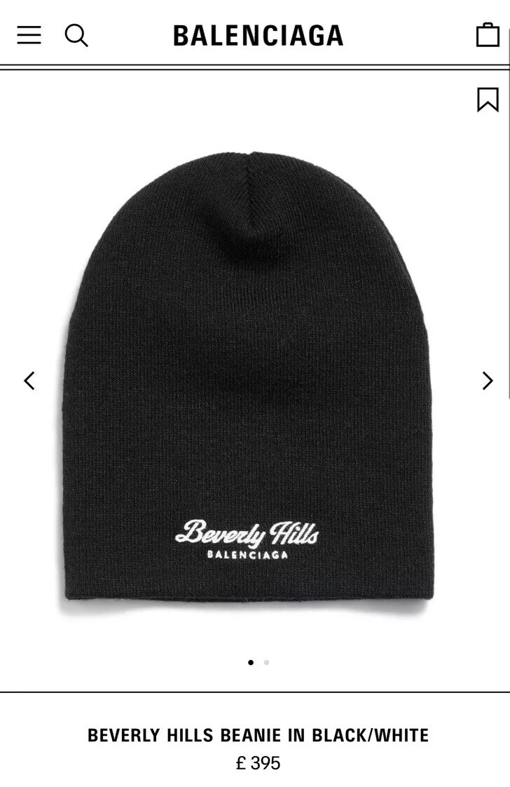 Brand New Balenciaga Beverley Hills Beanie in packaging