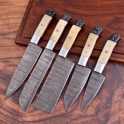 Forged Damascus Steel Professional Blade Kitchen knives Chef knife Set Cutlery