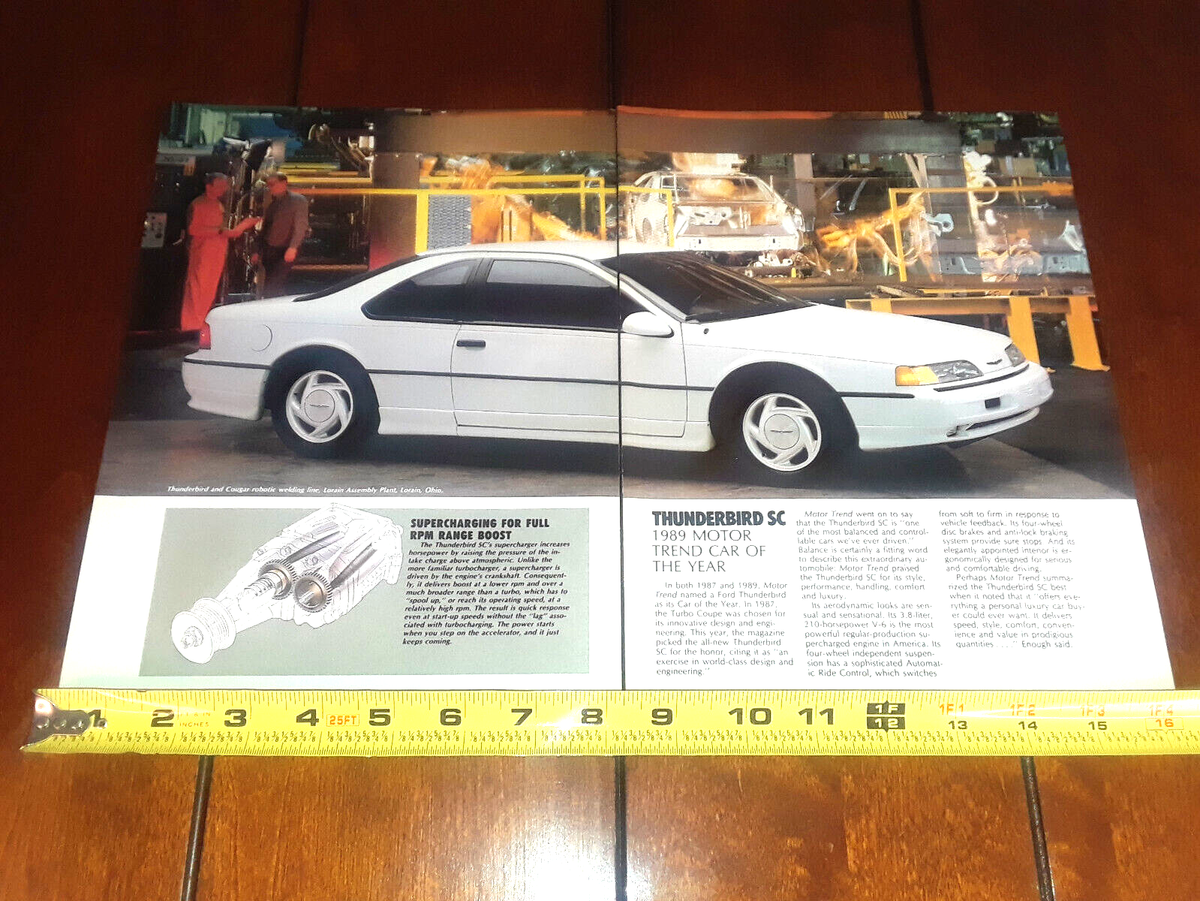 1989 FORD THUNDERBIRD SC ORIGINA 2 PAGE AD | eBay