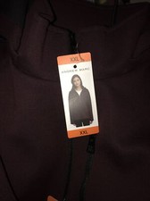 Andre Marc Womens Knit Jacket Wine Color. Removable Hoodie