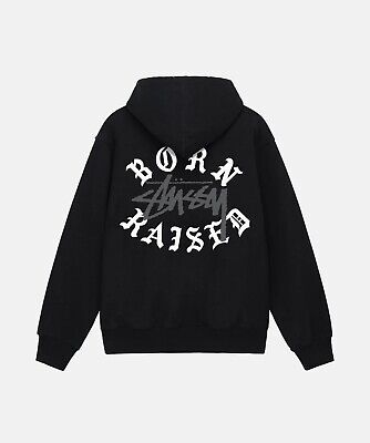 STUSSY & BORN X RAISED RAISED LOGO ZIP HOODIE CONFIRMED X STUSSY & BORN X RAISED RAISED LOGO ZIP HOODIE CONFIRMED X