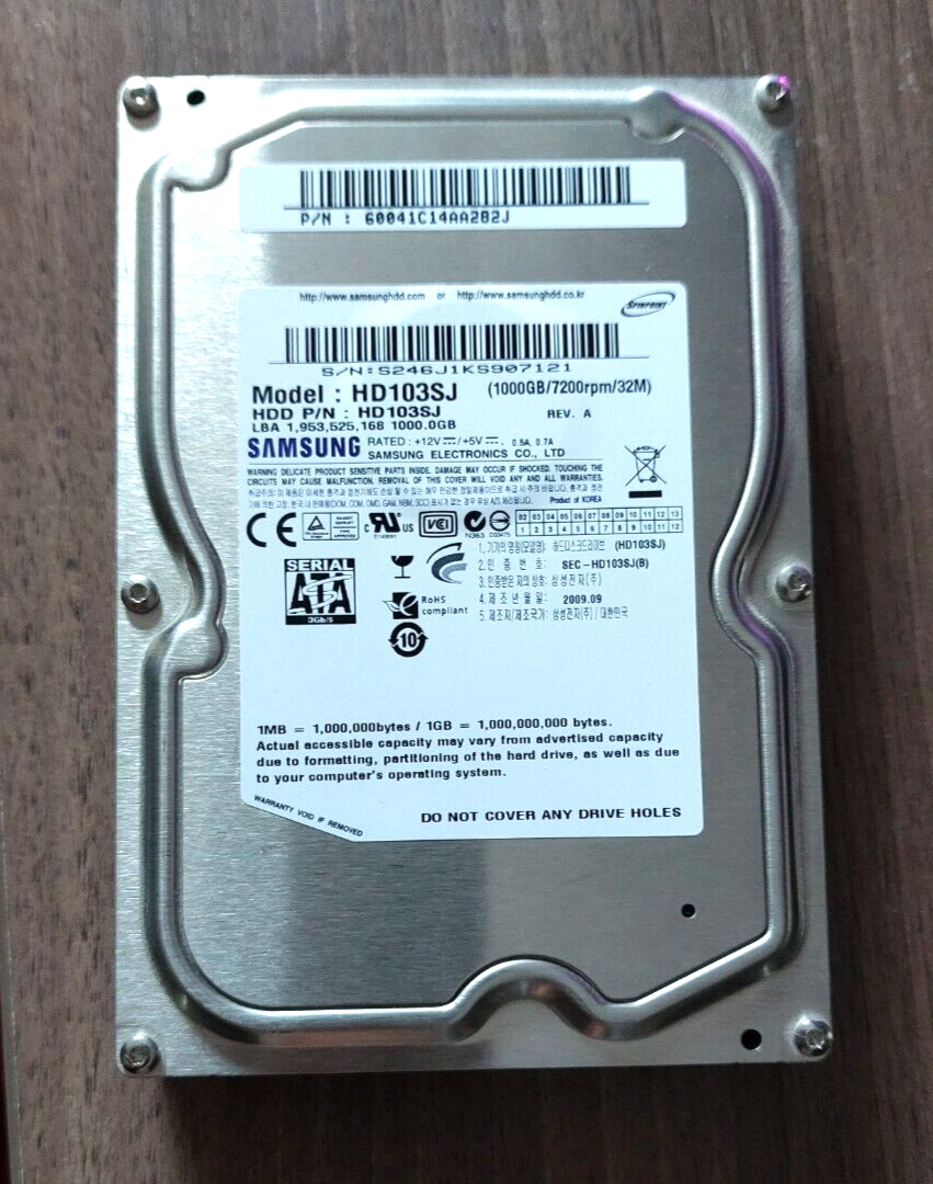 Samsung 1TB,Internal,7200 cm (HD103SJ) Desktop