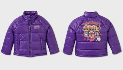 LOL Surprise Puffer Jacket Size 4 Girls Coat Winter L.O.L. Surprise! 4T 5T NWT