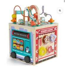 FAO Schwarz Busy City Wooden Activity Cube