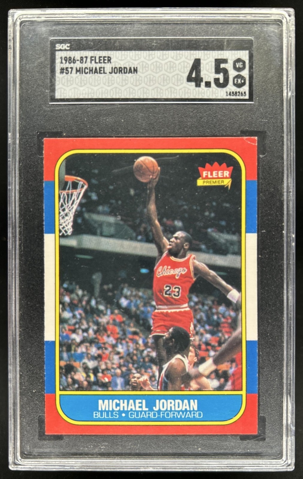 1986-87 Fleer Michael Jordan Rookie RC #57 Bulls SGC 4.5