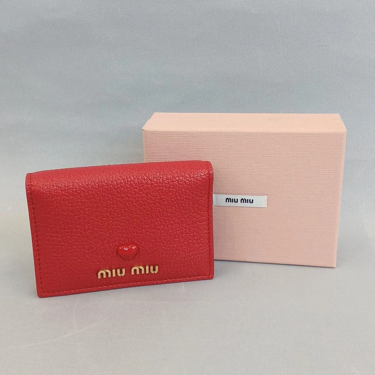 Miu Miu — MIUMIU Madras Love Red Card Case 4.1 inch