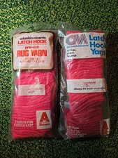 2X Columbia-Minerva Latch Hook Precut 0.6oz Yarn 320 Piece 2.5" Geranium 3225