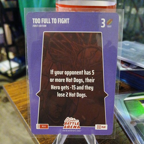 2026 Bo Jackson Battle Arena Play Card SSP TOO FULL TO FIGHT PL-6 Super Rare
