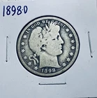 1898-S Barber Silver Half Dollar VG Uncertified Better Date