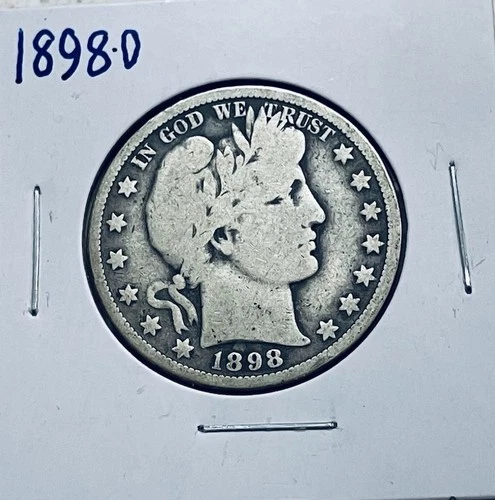 1898-S Barber Silver Half Dollar VG Uncertified Better Date