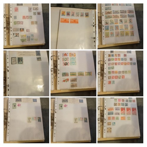 Stamp Album Huge Folder With 148 Pages Of World Stamps In Sleeves Unchecked - Picture 17 of 20
