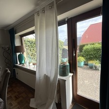 2 Stück Ikea GARDINE Vorhang 145x280 Hell Baumwolle schwer Blickdicht 