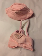 Pop Mart Labubu 17 cm Pink 2 Piece Ppada (Prada Similar)  Clothes Set New 