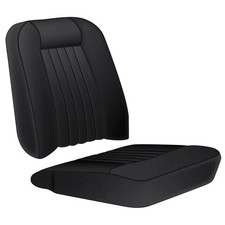 Seat Kit Vinyl Black With Black Piping - Sprite Midget Mid 1965-68 Seat Kit Vinyl Black With Black Piping - Sprite Midget Mid 1965-68