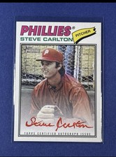 2026 Topps Heritage Steve Carlton Real On Card Red Ink Auto /77- Phillies HOF