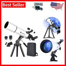 600mm Focal Length Refractor Telescope with Accessories - Travel Ready Design