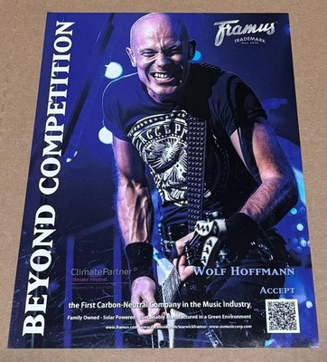Wolf Hoffmann of ACCEPT - FRAMUS GUITARS - 2013 Print Advertisement
