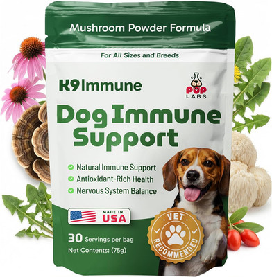 K9 Immune, All-Natural Mushroom Powder for Dogs for Immunity, Digestion, Joints,
