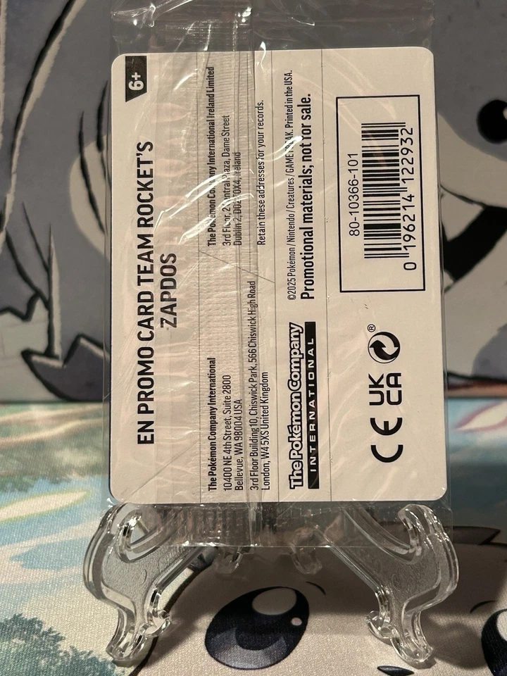 Pokemon TCG - Sealed Team Rockets Zapdos Gamestop Exclusive Stamped Promo - Image 2 of 2
